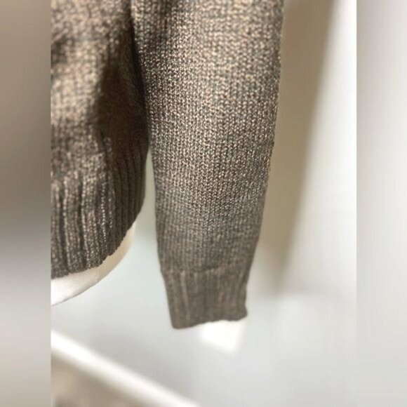 St. Johns Bay Petite Small V-Neck Sweater Acrylic/Polyester Brown - Picture 6 of 15